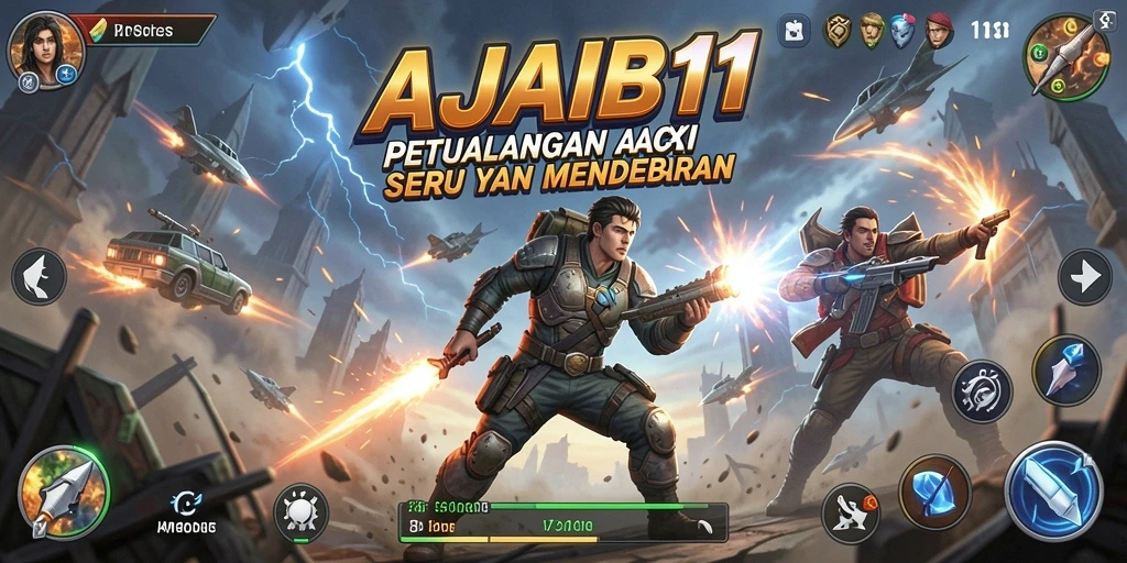 Tampilan aksi mendebarkan dari gameplay AJAIB11.