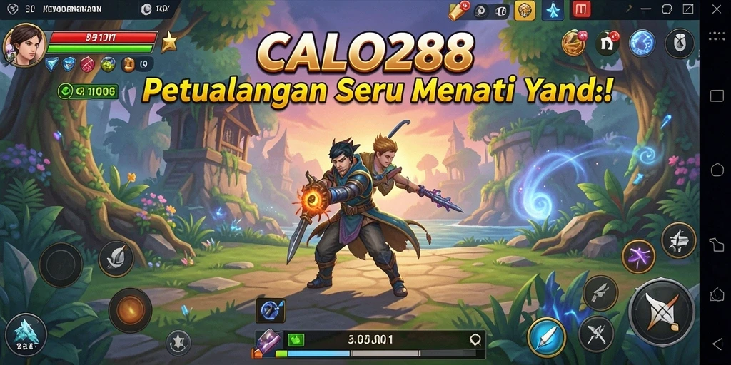 Tangkapan layar dari gameplay petualangan yang mendebarkan di CALO288.