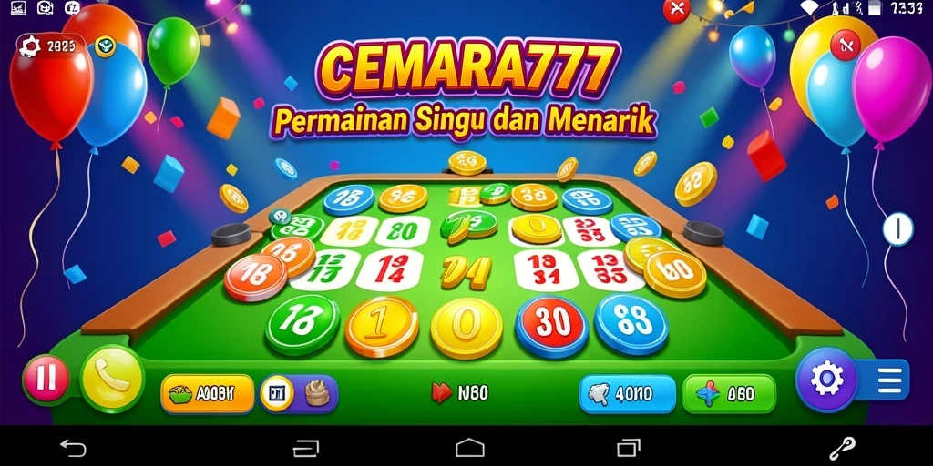 Tampilan gameplay seru CEMARA777 dengan interaksi Bingo.