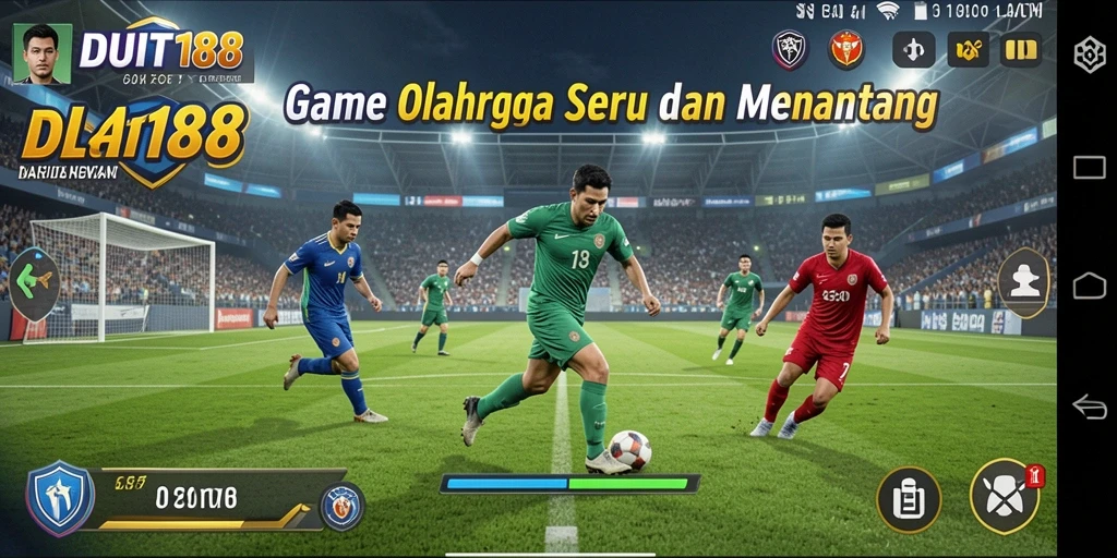 Screenshot utama gameplay <strong>DUIT188</strong> menampilkan aksi seru dalam olahraga.