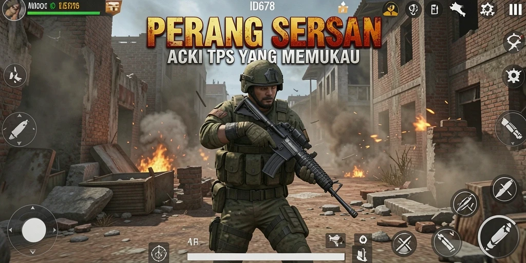 Screenshot ID678 menampilkan pertempuran TPS yang sangat seru.