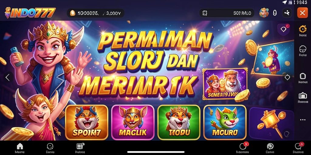Tangkapan layar gameplay INDO777 yang menampilkan mesin Slot yang menarik.