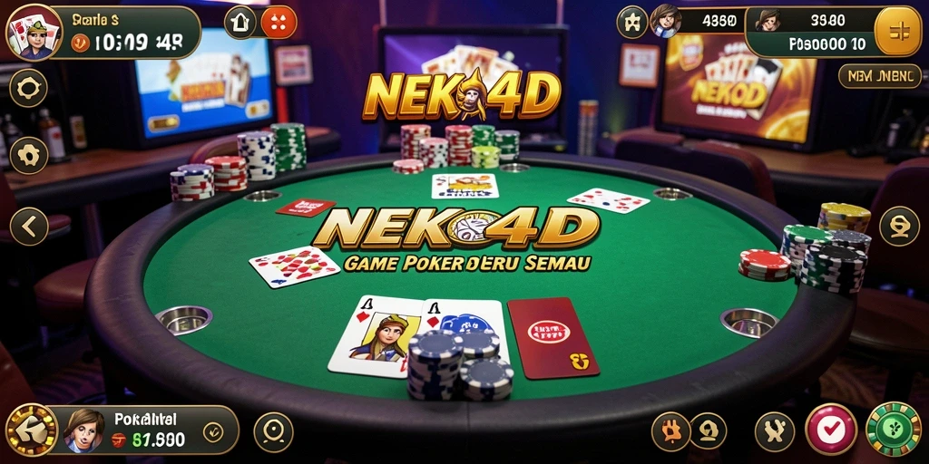 Screenshot gameplay NEKO4D menunjukkan keseruan bermain poker.