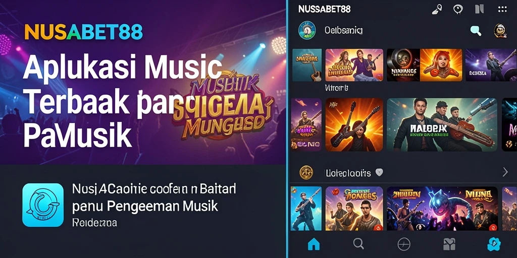 Tampilan utama NUSABET88 menampilkan berbagai pilihan lagu dan playlist.