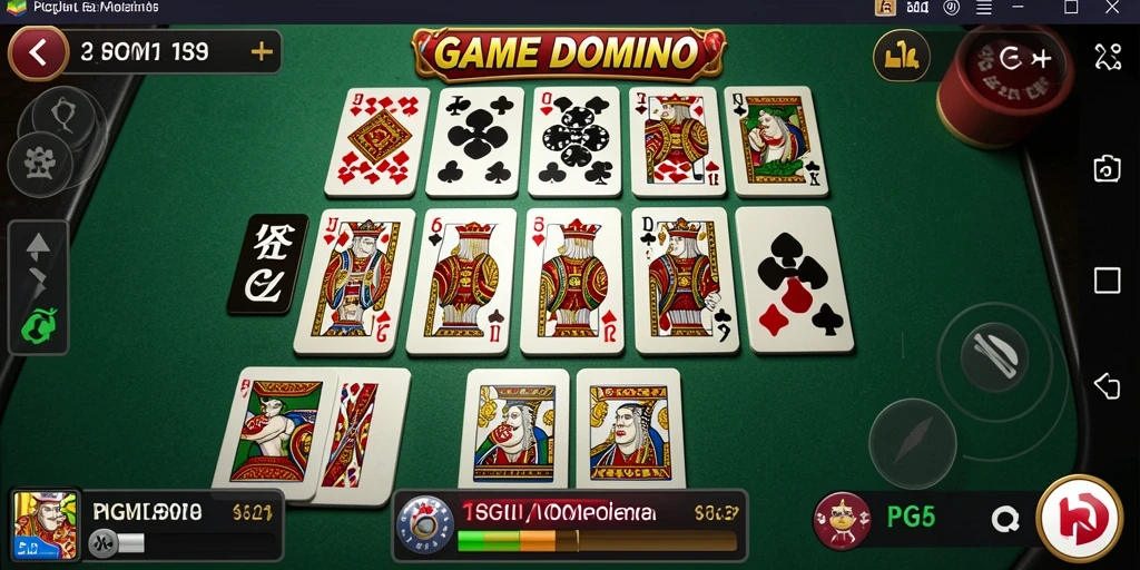Screenshot menunjukkan pemain sedang menikmati gameplay Domino yang seru.