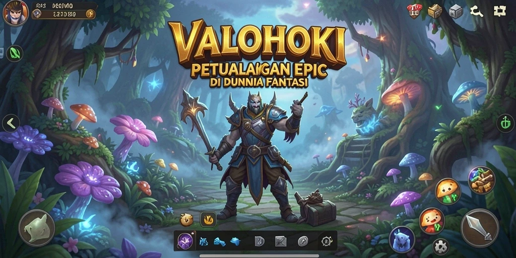 Screenshot menampilkan pertempuran intens dalam dunia VALOHOKI.