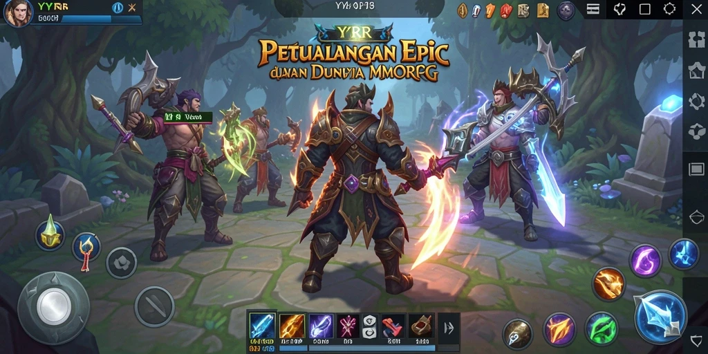 Screenshot gameplay YYRR menampilkan petualangan dalam dunia MMORPG yang memukau.